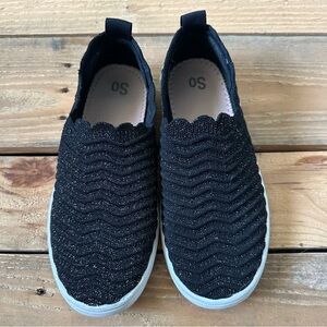 Girl’s SO Black Sparkle Slip-on Sneakers